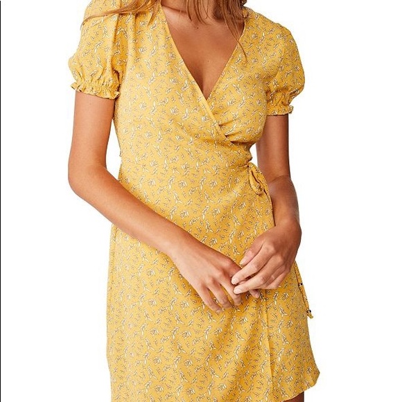 COTTON ON Woven Amy Wrap Mini Dress - Picture 2 of 5